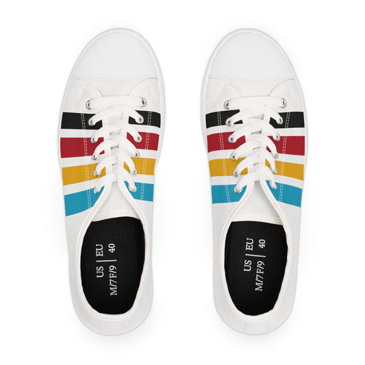 Colorful Trade Blanket Stripes Women's Low Top Sneakers