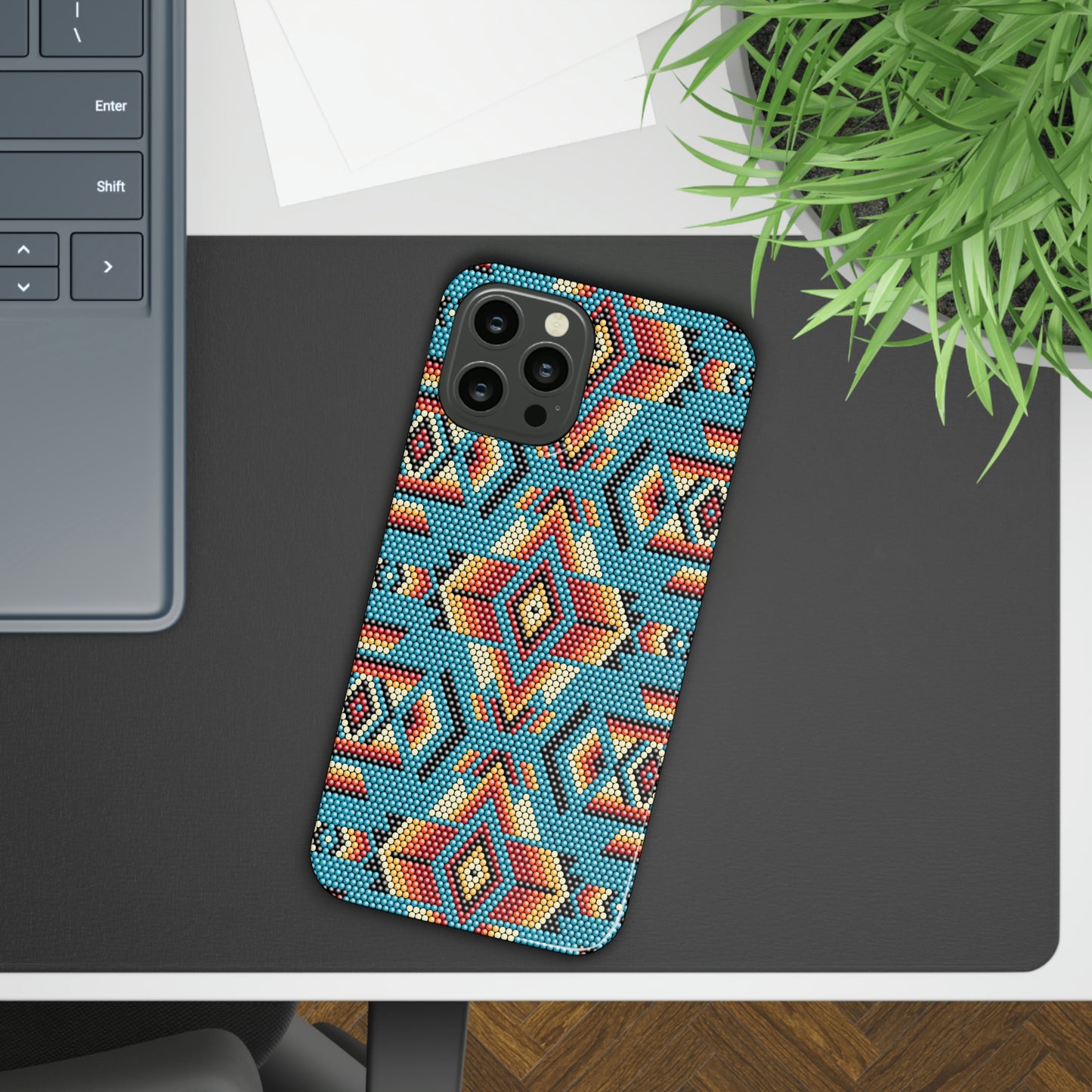 Southwest Beaded Print Cell Phone Case for iPhone Samsung Galaxy